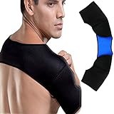 FERCAISH Double Shoulder Brace Warm Support Protector Shoulder Strap Brace for Sleeping Outdoor Lifting Sports, Relieve Chronic Tendinitis Pain, Breathable Sports Protective Gear (Size S)
