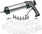 HUAFA Cookie Biscuit Press/Icing Decorating Gun Sets for Cake Decorating Stainless Steel (22 Pieces)