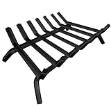 Amagabeli Black Wrought Iron Fireplace Log Grate 30 inch Wide Heavy Duty Solid Steel Indoor Chimney Hearth 3/4' Bar Fire Grates for Outdoor Kindling Tools Pit Wood Stove Firewood Burning Rack Holder