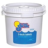 In The Swim 3 Inch Stabilized Chlorine Tablets for Sanitizing Swimming Pools - Individually Wrapped, Slow Dissolving - 90% Available Chlorine - Tri-Chlor - 25 Pounds