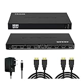 NMEPLAD HDMI Splitter 1 in 8 Out, 8 Ports HDMI Splitters Extended Display 4K 30HZ 1x8 Multi Monitor Outputs,Come with 2 HDMI 2.0 Cable
