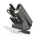 Ninja K32009 Foodi NeverDull Premium Knife System, 9 Piece Knife Block Set with Built-in Sharpener, German Stainless Steel Knives, Black
