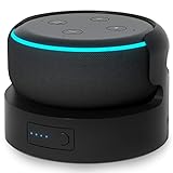 Liboer Battery Base for Echo Dot 3rd Gen Battery Stand Portable Charger for Dot 3rd & Google Mini 2 Back up Battery 8 Hours Play time, Not Include Speaker (Black 5200)…
