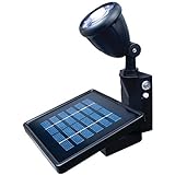 Maxsa 40334 Solar Powered Dusk to Dawn Bright LED Flag Pole Outdoor Light with Mount and Directional Focus, Fits 1-4' Flagpoles, Black