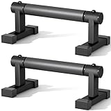 Airogym Push Up Bars Heavy-Duty Steel Parallettes Workout Stands With Ergonomic Cushioned Foam Grip Push up Handles with Non-Slip Sturdy Structure Portable Strength Training Equipment for Men & Women