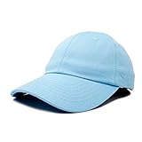 Dalix Unisex Unstructured Cotton Cap Adjustable Plain Hat, Light Blue