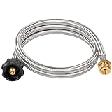 SHINESTAR Propane Adapter & 5ft Braided Hose for Buddy Heaters, Coleman Stoves, Weber Q Grills, Blackstone Tabletop Griddle & More - Converts 1lb to 20lb Cylinders