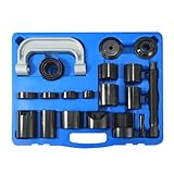 HZAUTOS 21PCS Heavy Duty Ball Joint Removal Tool, U Joint Removal and Brake Anchor Pin Tool, Ball Joint Press Tool Kit with C Frame and Adapters, Fits for Most 2WD and 4WD Vehicles & Light Trucks