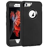 iPhone 6 Plus/6S Plus Case, Not for iPhone 6 or 6s, MAXCURY Heavy Duty Shockproof Series Case for iPhone 6 Plus /6S Plus (5.5') with Built-in Screen Protector Compatible with All US Carriers (Black)