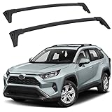 Car Roof Rack Cross Bars, for 2019-2023 Toyota RAV4 with Grooved Side Rails, Aluminum Cross Bar Replacement for Rooftop Cargo Carrier Bag Kayak Bike Snowboard