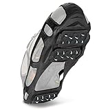 STABILicers Walk Traction Cleat for Walking on Snow and Ice, Black, Medium (1 Pair)