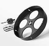 9 Inch Hole Saw with 1/2' Hex Shank Quick Change Arbor, JTemgle Bi-Metal Hole Saw Heavy Duty Hole Cutting Tool for Cornhole Boards, Recessed Lights, Wood, Plastic, Drywall & Soft Metal