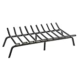 Minuteman International Non-Tapered Iron Fireplace Grate, 36-in x 17-in,FG6-36NTC,Black