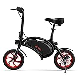 Jetson Electric Bike Bolt Folding Electric Bike, with Pegs - with LCD Display, Lightweight & Portable with Carrying Handle, Travel Up to 15 Miles, Max Speed Up to 15.5 MPH , 40' x 20' x 37'
