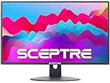 Sceptre 22 inch 75Hz 1080P LED Monitor 99% sRGB HDMI X2 VGA Build-In Speakers, Machine Black (E225W-19203R series)