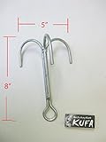 KUFA Galvanized Steel Grapple Hooks, 8' H x 5' W