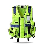 HYCOPROT Reflective Safety Security Vest, High Visibility Mesh Adjustable