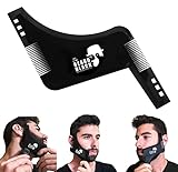 The BEARD BLACK Beard Shaping & Styling Tool with inbuilt Comb for Perfect line up & Edging, use with a Beard Trimmer or Razor to Style Your Beard & Facial Hair, Premium Quality Product (Black)