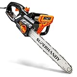 SuperHandy Chainsaw 18-Inch Corded Electric 120VAC 15-Amp 1800W Lightweight Wood Tree Cutting Forestry Landscaping