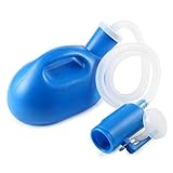 Portable Urinals for Men ONEDONE Men's Urinal Bottle Spill Proof Male Pee Bottle Urine Bottles 68 OZ for Hospital Home Camping Car Travel 45' Long Hose with Lid (Blue)