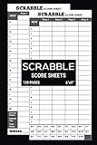 Scrabble Score Sheets: Perfect Scrabble score keeper for Scrabble lovers, 120 scrabble score pads: Scrabble board game for Scorekeeper