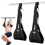 DMoose Ab Straps for Abdominal Muscle Building, Arm Support for Ab Workout, Hanging Ab Straps for Pull Up Bar Attachment, Ab Exercise Gym pullup Equipment for Men Women Black