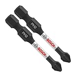 BOSCH ITPH2205 5-Pack 2 In. Phillips #2 Impact Tough Screwdriving Power Bits