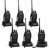 Ansoko Two Way Radio Walkie Talkie, Long Range Walkie Talkies for Adults 16-CH 2-Way Radio with Earpieces and Rechargeable Battery (Pack of 6)