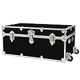 Rhino Trunk & Case Camp & College Trunk with Removable Wheels 30'x17'x13' (Black)
