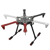QWinOut F550 Airframe RC Hexacopter Drone Kit DIY PNF Unassembly Combo Set with Kkmulticopter Flight Controller for Beginners (Only Airframe Kit)