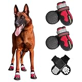 Pawetrys Dog Shoes with Anti-Slip Socks, Waterproof Dog Boots with Adjustable Reflective Straps, Comfortable and Breathable Paw Protectors for Varied Complex terrains, 4PCS, Size 8
