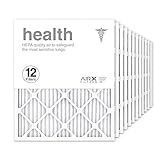 AIRx Filters 20x25x1 Air Filter MERV 13 Pleated HVAC AC Furnace Air Filter, Health 12-Pack, Made in the USA