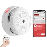 X-Sense Smart Smoke Detector Fire Alarm with Replaceable Battery, Wi-Fi Smoke Detector, App Notifications with Optional 24/7 Professional Monitoring Service, XS01-WX, 1-Pack