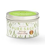 Magnificent 101 Long Lasting Pure White Sage Candle - 6 Oz - 35 Hour Burn Time | Organic, All Natural, Paraffin Free Candle to Cleanse Your Home & Calm, Soothe, Relax and Restore The Body & Mind