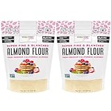 Wholesome Yum Premium Fine Blanched Almond Flour For Baking & More (16 oz / 1 lb) - Low Carb, Gluten Free, Non GMO, Keto Friendly Flour Substitute With Ground Almonds (Pack of 2)