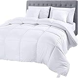 Utopia Bedding Comforter Duvet Insert - Quilted Comforter with Corner Tabs - Box Stitched Down Alternative Comforter (Twin, White)