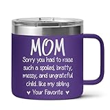 Limima Mom Coffee Mug with Handle, Funny Gifts for Mom From Daughter Son - Birthday Gifts For Mom - Happy Birthday Mom, Great Mother Gifts, To My Mom Presents for Mama, Mommy, Mom 14 Oz Tumbler