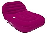 Airhead SUN COMFORT COOL SUEDE Double Chaise Lounge, Raspberry, AHSC-011