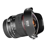 Meike 8mm f3.5 Ultra Wide Angle Fisheye Lens for All EOS EF Mount DSLR Cameras EOS 70D 77D 80D Rebel T7i T6i T6s T6 T5i T5 T4i T3i SL2,etc