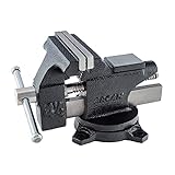 Arcan Pipe and Bench Vise, Ductile Iron, 4.5' Width Serrated Jaw, 240-Degree Swivel Base (ABV45)