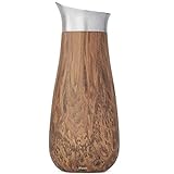 S'well Stainless Steel Carafes - 1.5 Liters - Teakwood - Triple-Layered Vacuum-Insulated Container Designed to Keep Drinks Colder, Longer - BPA-Free Designer Barware Accessories
