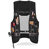 YARDMARIS Tool Vest with 17 Pockets, Weight Dispersal Work Vest, All Purpose Tool Vest for Carpenter, Electrician, Woodworker, Builders