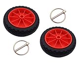 METER STAR 2pc 10' Kayak Cart Wheels, Puncture-Proof Tire Wheel for Kayak Canoe Trolley Cart Replacement Tire,Diameter Central Axis its 0.9',Solid Rubber
