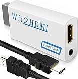 Upgraded Version Wii to HDMI Converter + High Speed HDMI Cable - Wii2 HDMI 1080P 720P HD Connector with 3.5mm Audio Jack Support All Wii Display Modes, Compatible with Full HD Devices