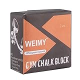 WEIMY Gym Chalk Blocks(1 x 2oz Blocks), Sport Hand Chalk for Gymnastics, Rock Climbing, Weightlifting, Power Lifting, Easy Grip, Moisture Absorbing, Magnesium Carbonate Chalk