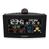 La Crosse Technology C82929-INT WiFi Projection Alarm Clock with AccuWeather Forecast, Black