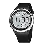 Hearkent Atomic Talking Watch Sets Itself for Visually impaired or Seniors LCD Big Number Easy-to-Read Talking Watch for Elderly (Silver)