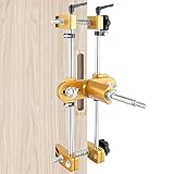Meticuloso Door Lock Hole Opener Kit, Updated Lock Mortiser for Wooden Doors, Door Lock Installation Kit Mortising Machine Mortise Jig with 3 Drill Bits