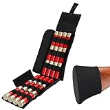 25 Round Molle Shotgun Shell Holder + Recoil Pad,12 Gauge/20 Gauge Shotgun Shell Holder Tactical Foldable Shotgun Reload Ammo Mag Bag Ammo Case Pouch