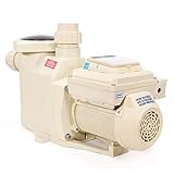 XtremepowerUS 3HP Variable Speed High-Flo Pool Pump In-Ground Pool 230V, 1-1/2” & 2” Pipe Adapters Energy Star Certified